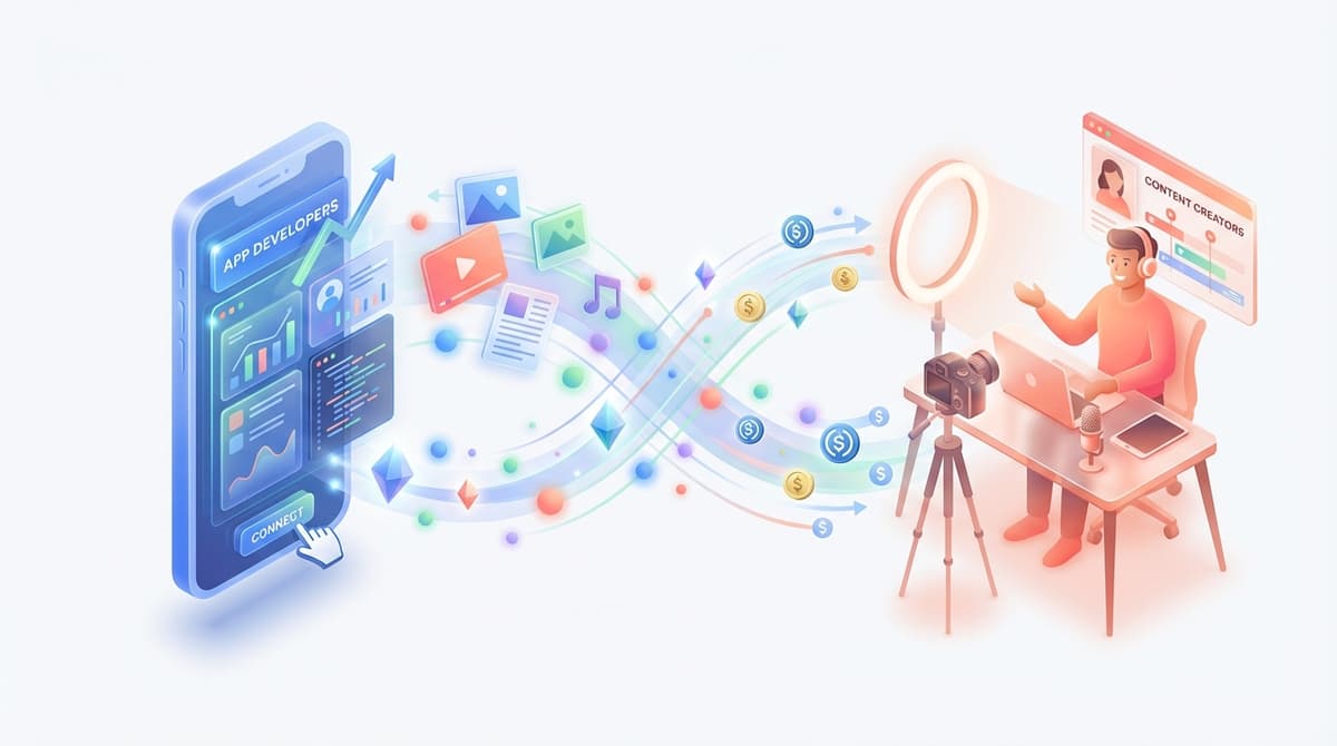 App builders connected to content creators